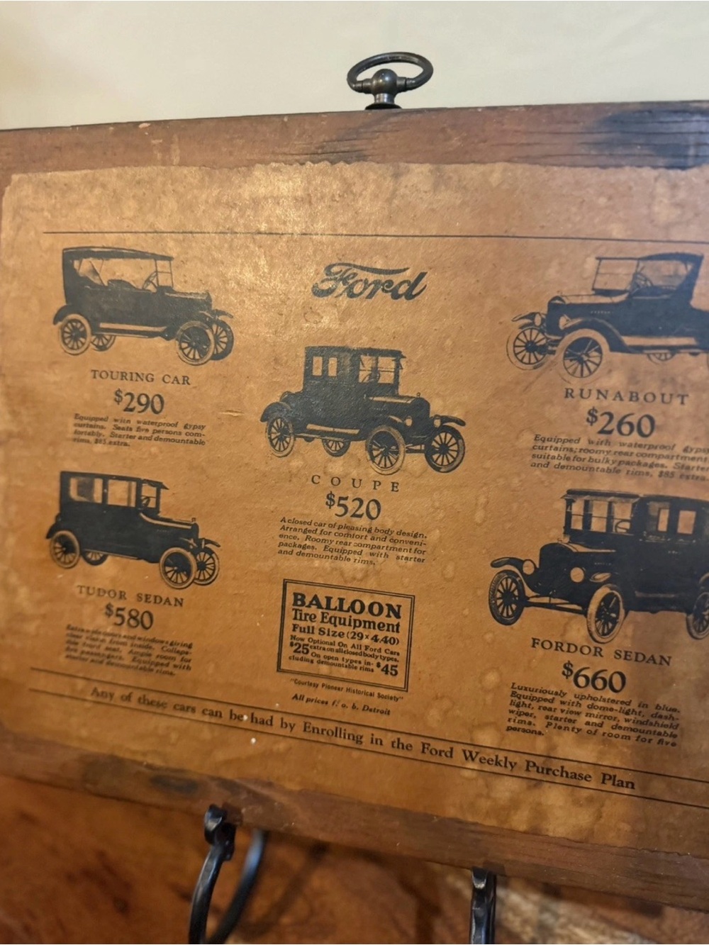 Vintage Style Ford Model T Advertising Wood Sign Plaque Rustic Car Wall Decor